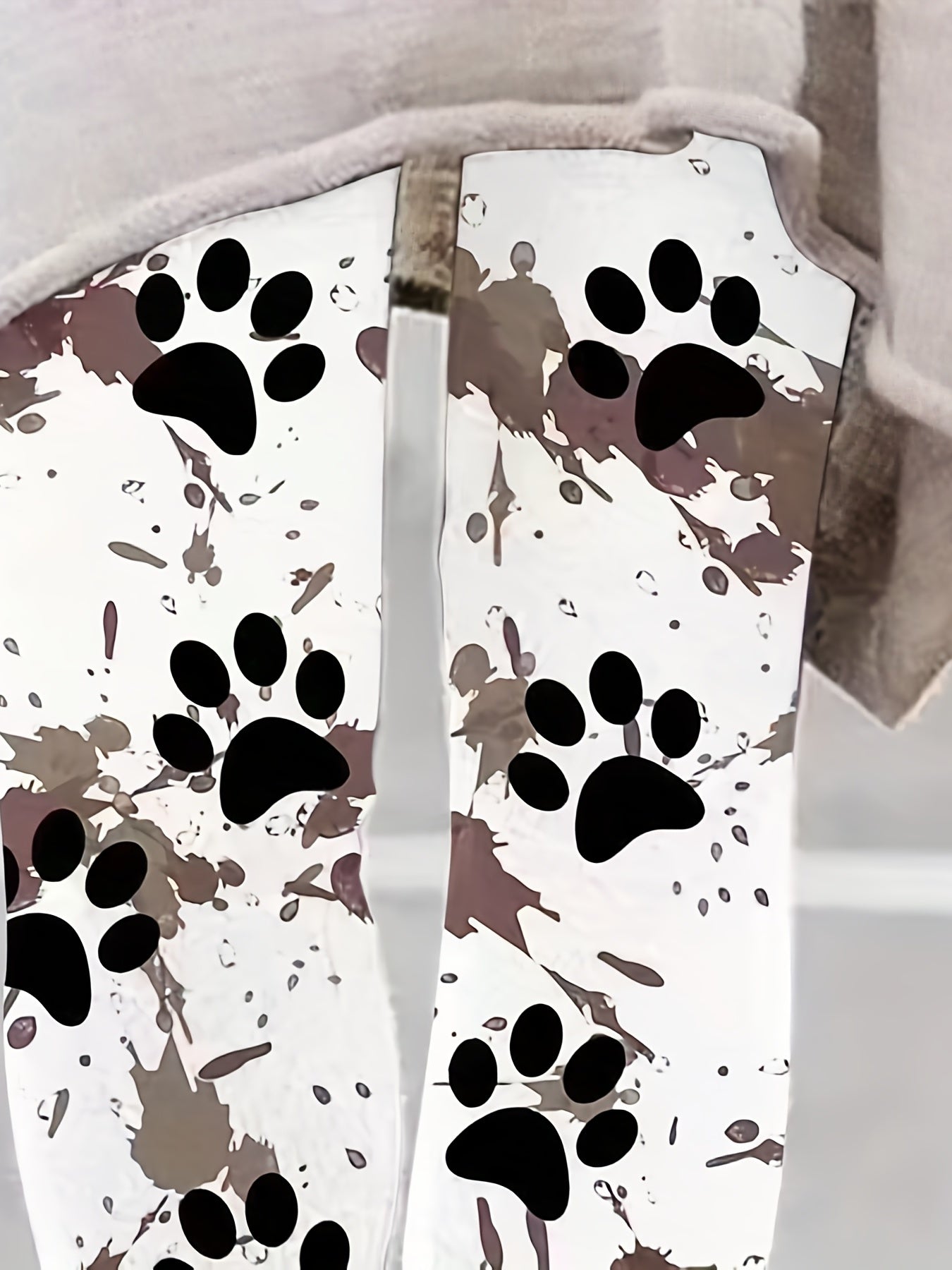  Paw & Splash Print Leggings