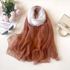 Gradient Scarf Lightweight Long Shawl Wrap Sunscreen Windproof