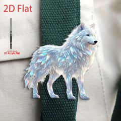 Acrylic Dream Wolf Brooch - Fashionable DIY Accessory for Mother's Day Gift