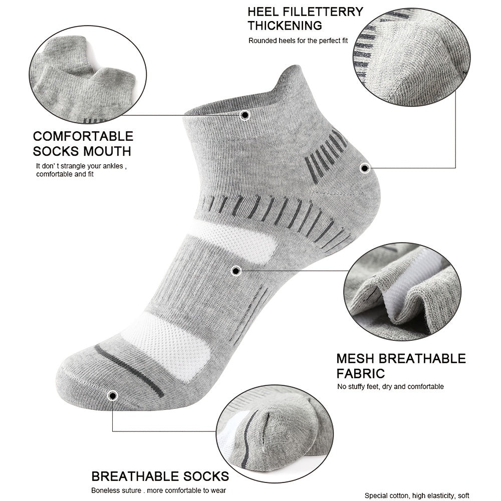 Men's Breathable Arch Support Ankle Socks for Sports