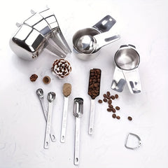 15pcs Stainless Steel Measuring Spoon Coffee Measurer Cups Tablespoon