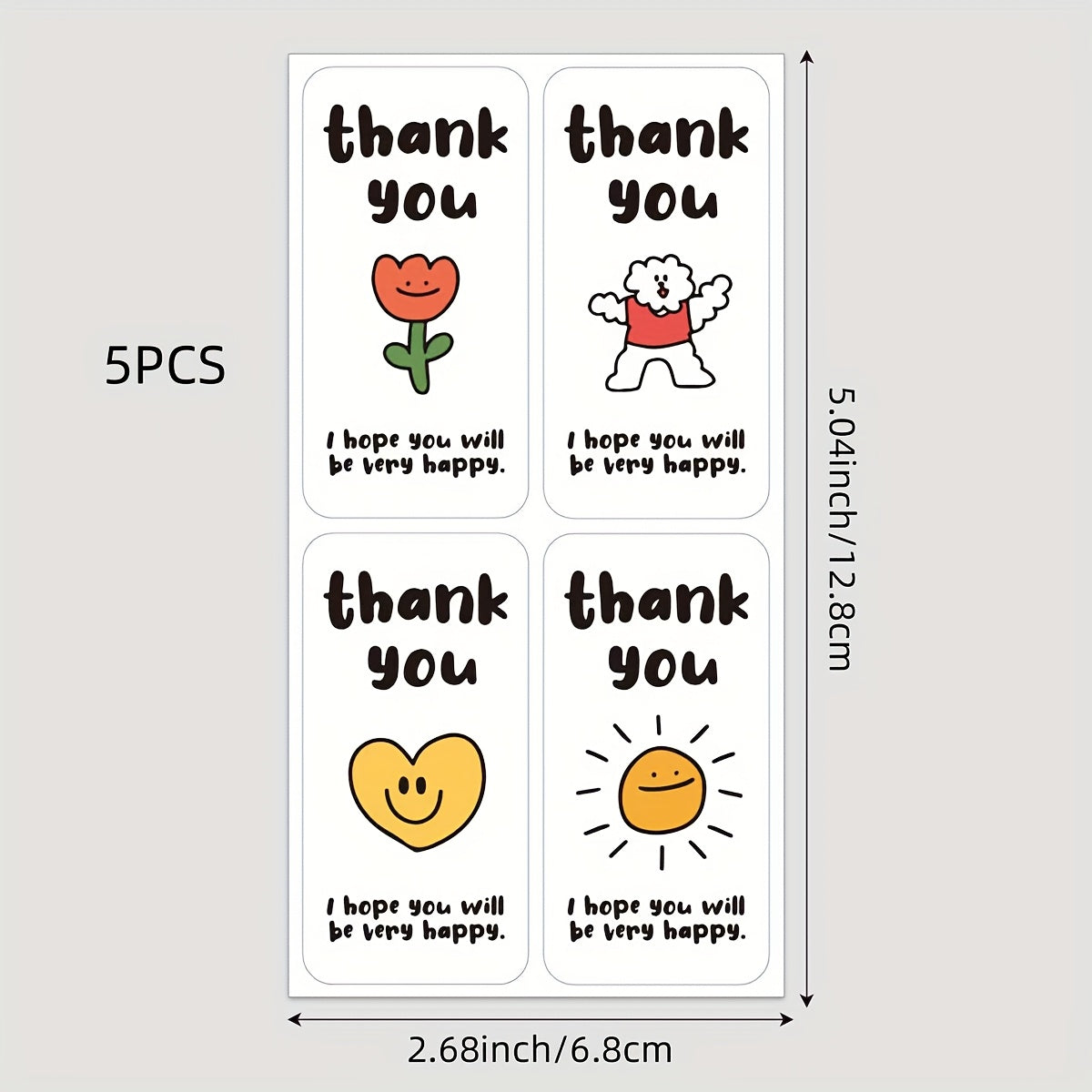 5 Cute Doodle Stickers for DIY Seals