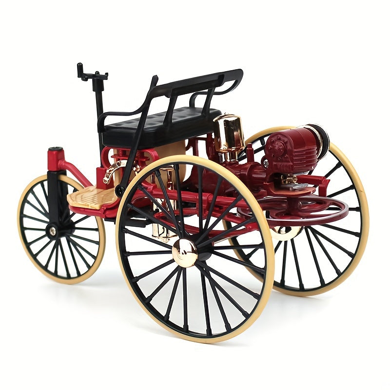 1/12 Vintage Classic Car No 1 Alloy Model Ornament Tricycle Holiday Gift