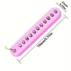 Portable Keychain For Men Anti Lost Number Plate Keychain