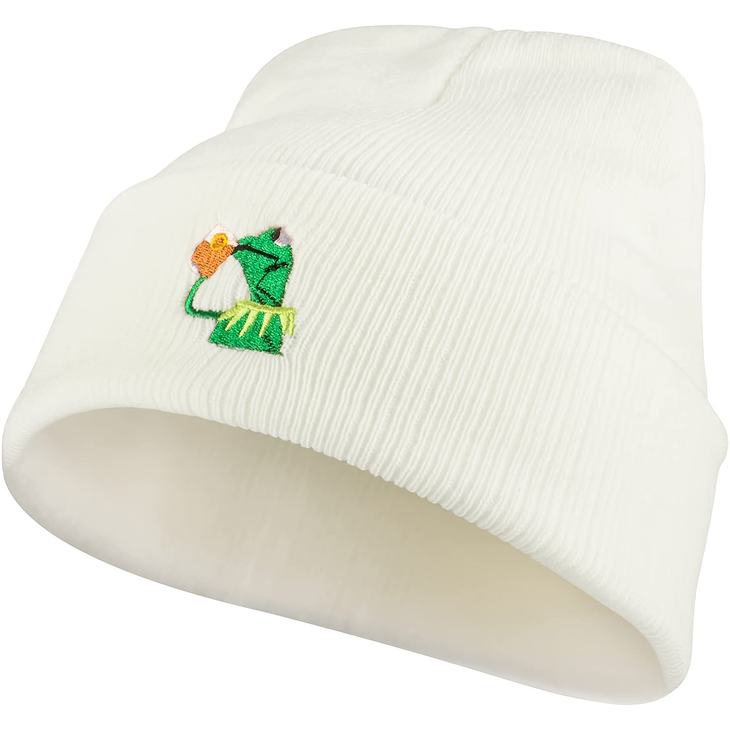 Winter Frog Tea Beanie Warm Knitted Hat Unisex