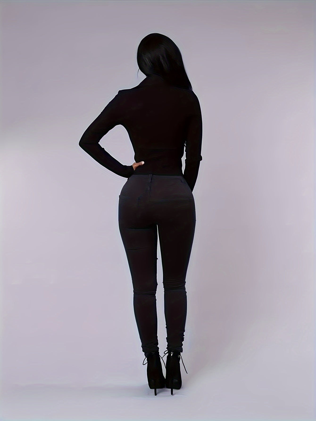  Ripped High Rise Slim Fit Jeans