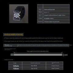 21inch Men's Nylon Tactical Belt Quick Release Buckle Elastic Stretch Canvas Web