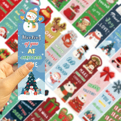 GUTBD 30Pcs Christmas Bookmarks Set - Festive Characters Paper Tags