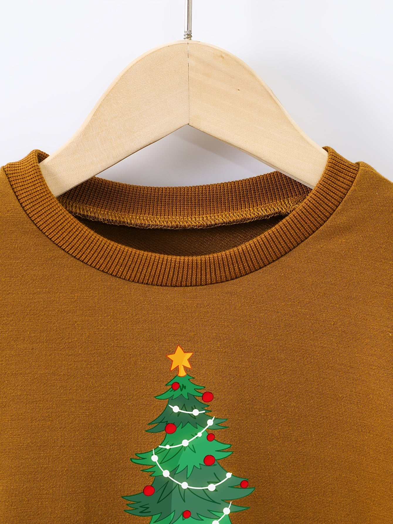 Christmas Tree Pattern Boys Sweatshirt Kids Long Sleeve Pullover