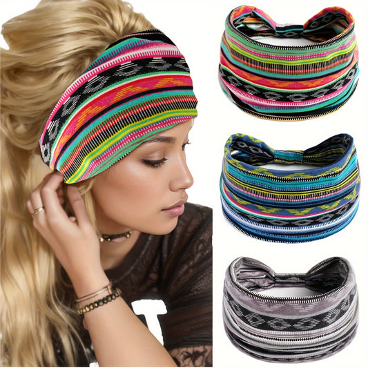 Boho Style Head Band Knot Wide Head Hoop for Gym Yoga