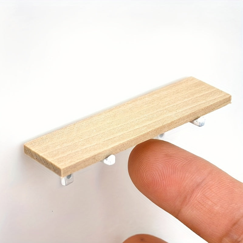 Mini Wooden Wall Shelf Model DIY Dollhouse Decor Props