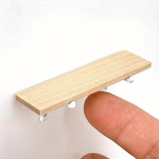 Mini Wooden Wall Shelf Model DIY Dollhouse Decor Props