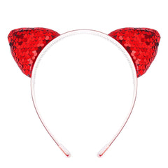 Glitter Cat Ears Headband For Baby Girls