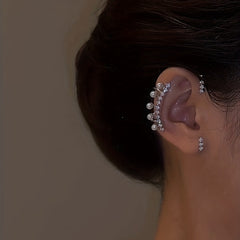 Women's Pearl Rhinestone Ear Accessories - Holiday Gift