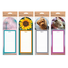 Magnetic Notepad & Pencil Assorted Colours Convenient Kit