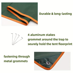 PU3000 Windproof Tarp Moisture Washable Floor Mat Sunshade Canopy Pocket Mat