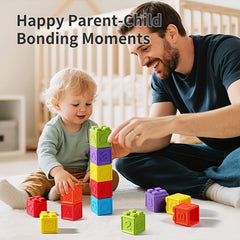 12pcs Large Building Blocks Shapes Letters Fruits Animals Vibrant Col