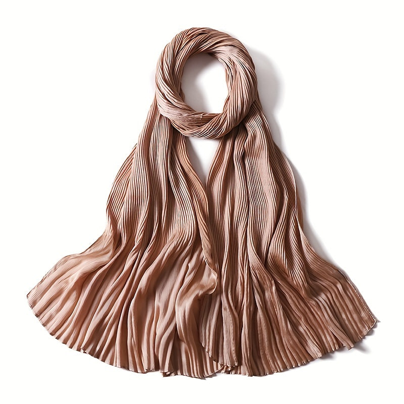 Muslim Headband Solid Elasticity Scarf Windproof Sunproof Shawl