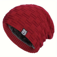 Knitted Winter Beanie Hat Fleece Lined Ear Protection