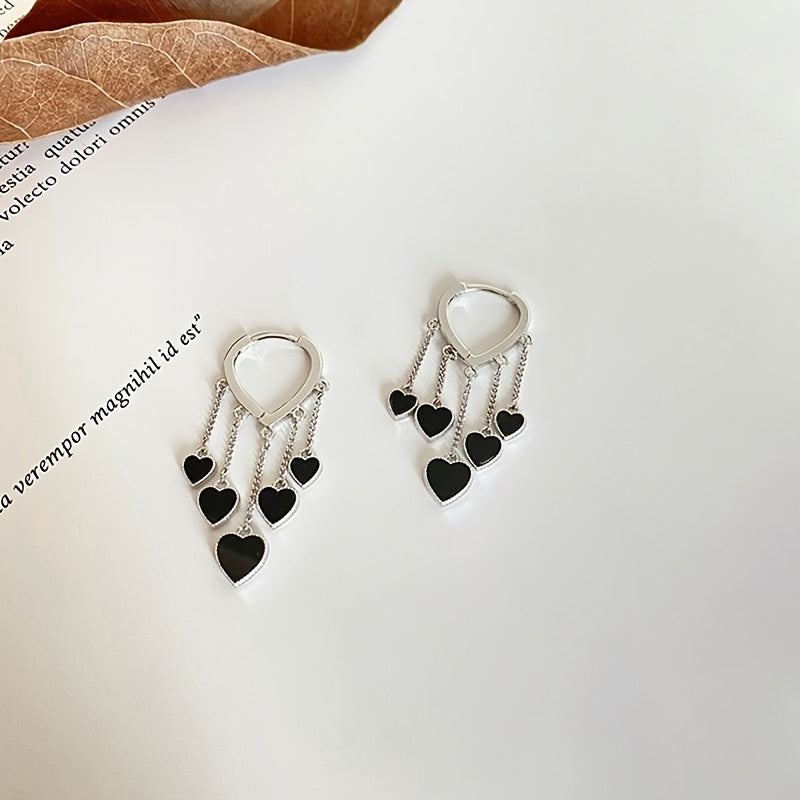 LOVE Heart Tassel Earrings For Women Girls Party Hoop Earring Jewelry