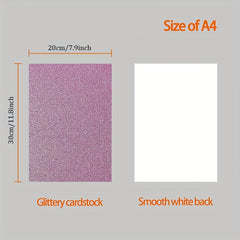 10 Sheets Glitter Cardstock Paper A4 for DIY Projects Scrapbook Crafts