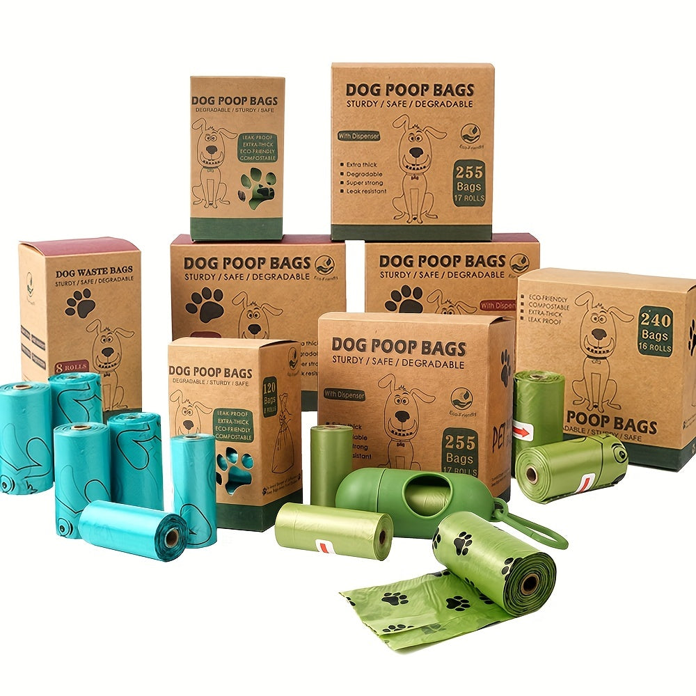 Convenient Dog Waste Bags 255pc 17rolls Easy Cleanup