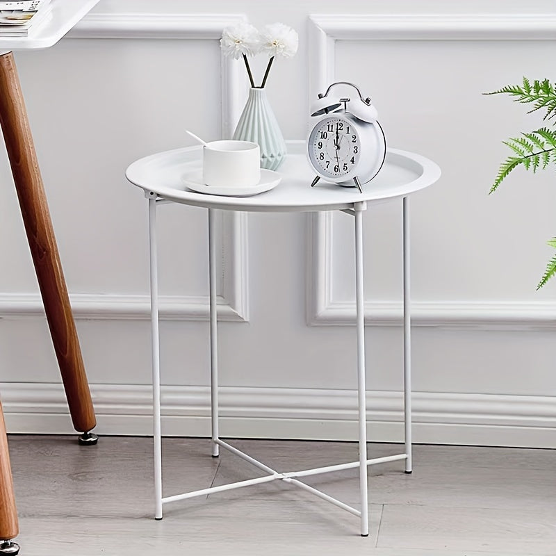 Chevron Foldable End Table Portable Coffee Table for Household Camping