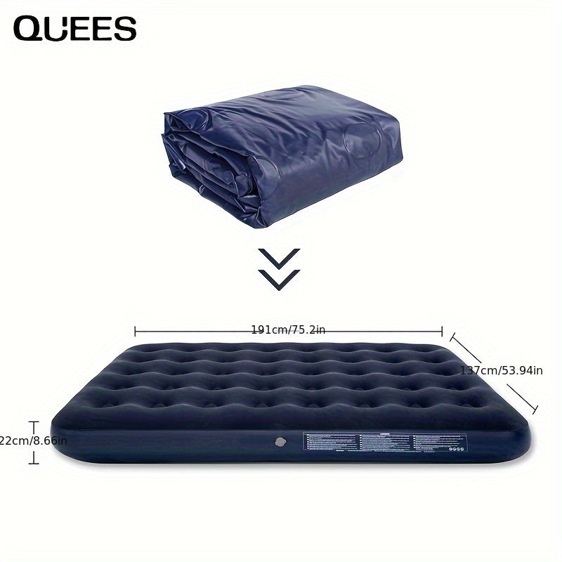 Inflatable Mattress with 2 Pillows - Portable Air Bed for Home and Camping