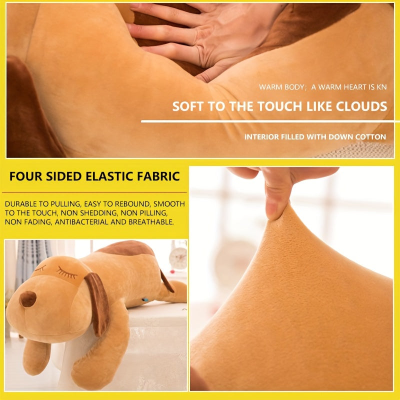 Simulation Lying Dog Plush Toy Sleeping Pillow Long Dog Pillow