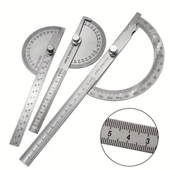 Stainless Steel Angle Ruler 0-180 Degrees Measure Tool