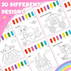 Magic Water Coloring Book Princess Theme