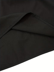 Women's Plus Solid Elastic High Rise Wide Leg Trousers