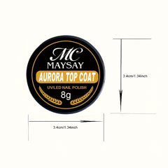 Aurora Gel Nail Polish Top Coat Hybrid Gel Varnish