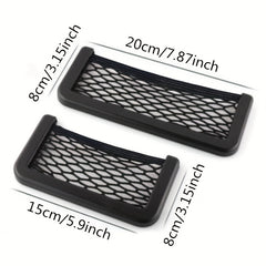 Car Storage Net Pocket Adhesive Hanging Bag For Mobile Phone Card Key