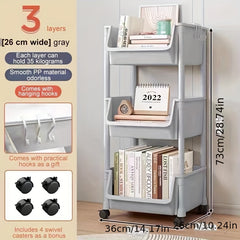 Adjustable Storage Trolley Space Saving Shelving For Kitchen Bathroom Office