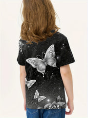 Dreamy Butterfly Pattern Short Sleeve T-shirt