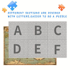 1000pcs Jigsaw Puzzle Retro World Map Wooden Crafts 19.25 x 26.75 inches