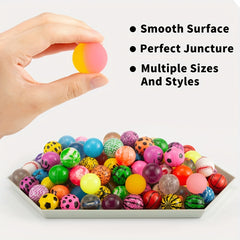 50-Piece Colorful Bouncy Ball Bulk Set for Kids' Parties and Birthdays