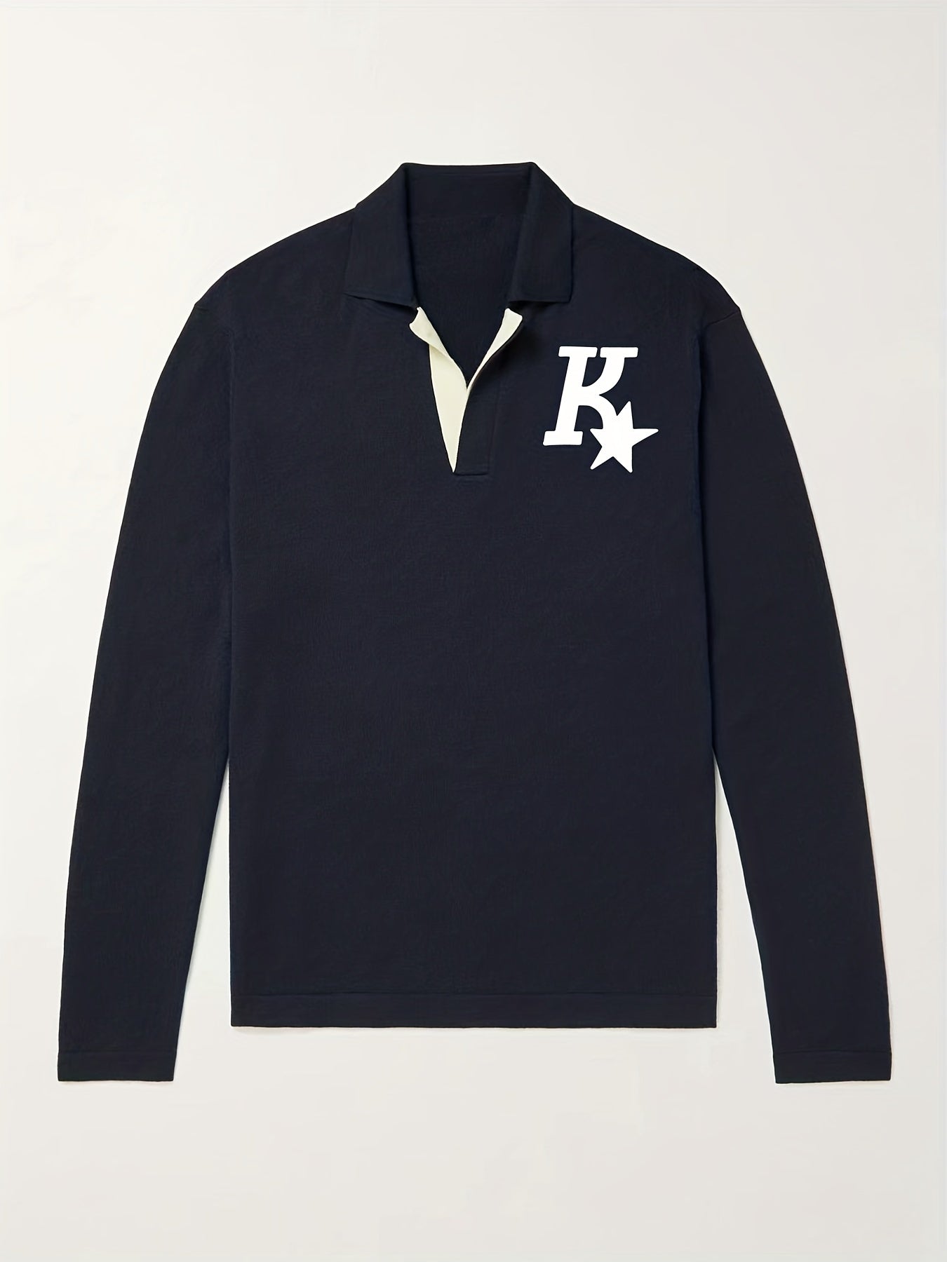 Men's Knit Polo Shirt Casual Pullover Sweater V Neck For Winter