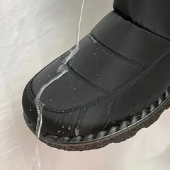 Waterproof Fur Fleece Lined High Top Snow Boots Thermal Winter Keep Warm Boots
