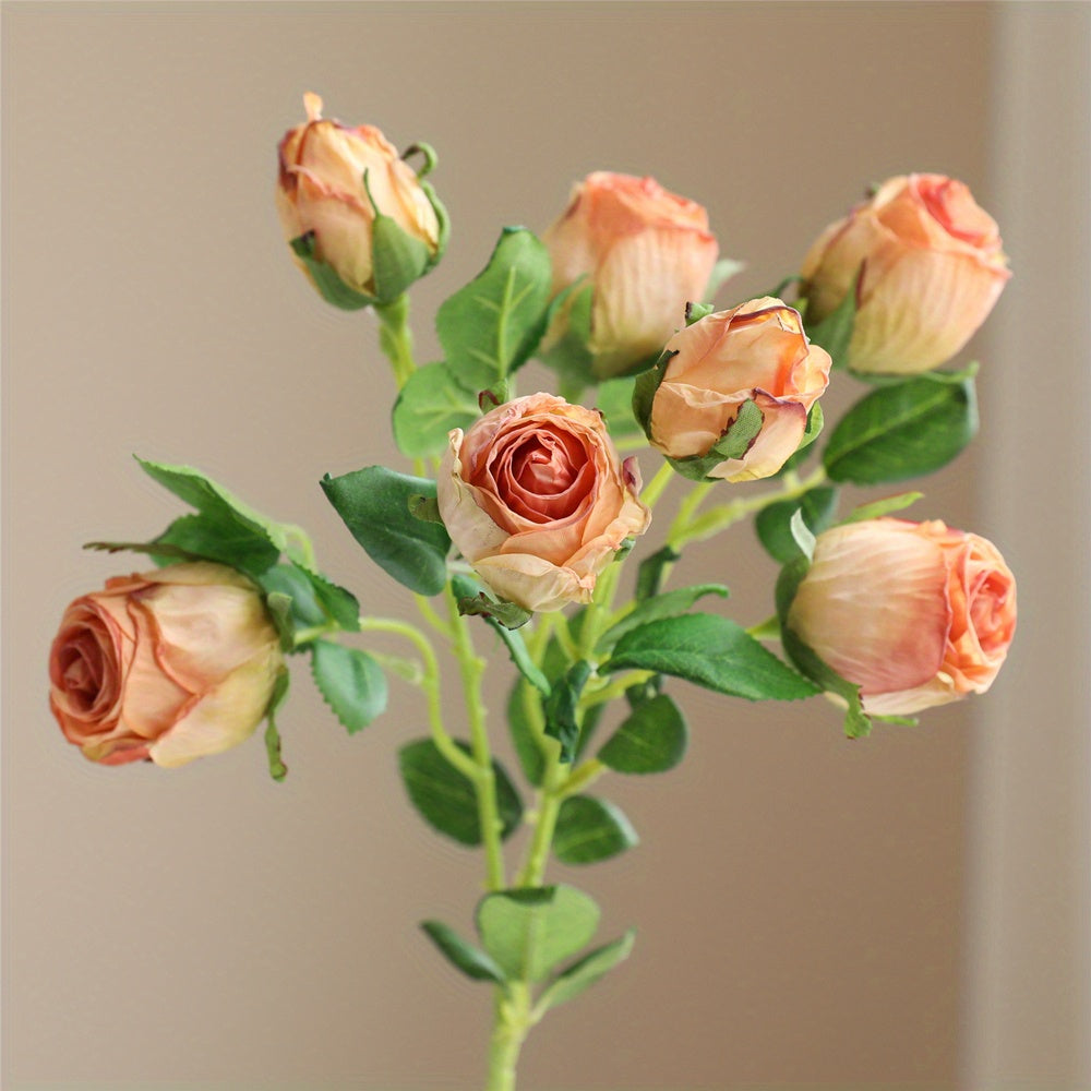 Artificial Rose With 7 Heads Bulk Bouquets Real Touch Faux Flowers