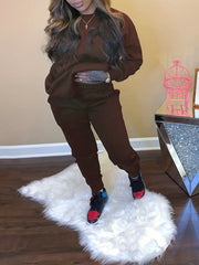  Long Sleeve Sweatshirt & Sweatpants Outfits Two Piece Set