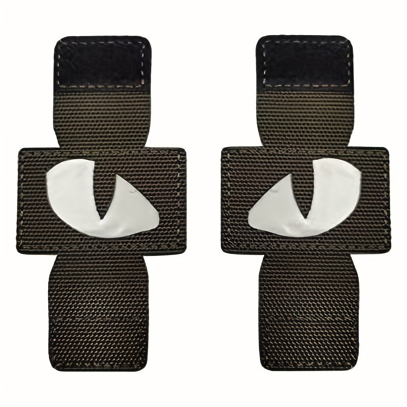 Cat Eyes Morale Patches Glow In Dark Hook And Loop Fasteners Embroidery Patches