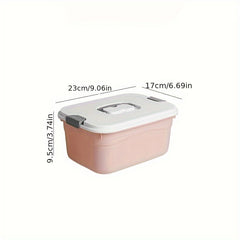 Plastic Storage Box with Lid for Dormitory Desktop Organization