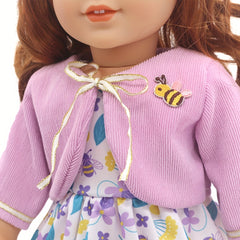 Purple Polyester Fiber Clothes Set for 43 Dolls
