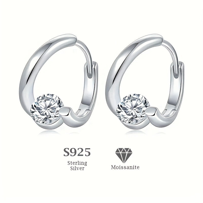 Moissanite Stud Earrings S925 Sterling Silver