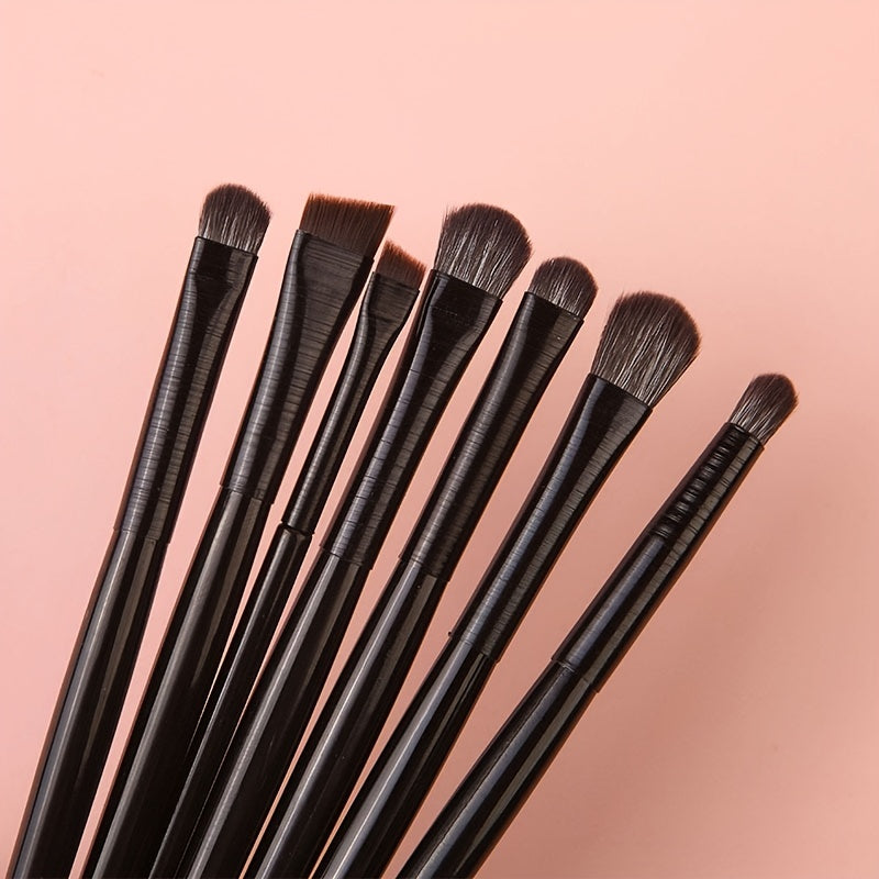 6 pcs Eye Makeup Brush Set with Angled Brow Precision and Detail Brushes