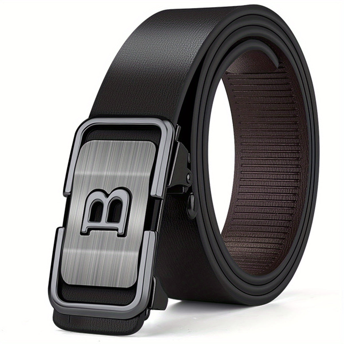 Casual Men's Belt With Toothless B Buckle High Alloy Length 47 2441inch