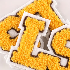 2pcs Towel Embroidery Letter Patches for Girls Clothing DIY Hand Sewing
