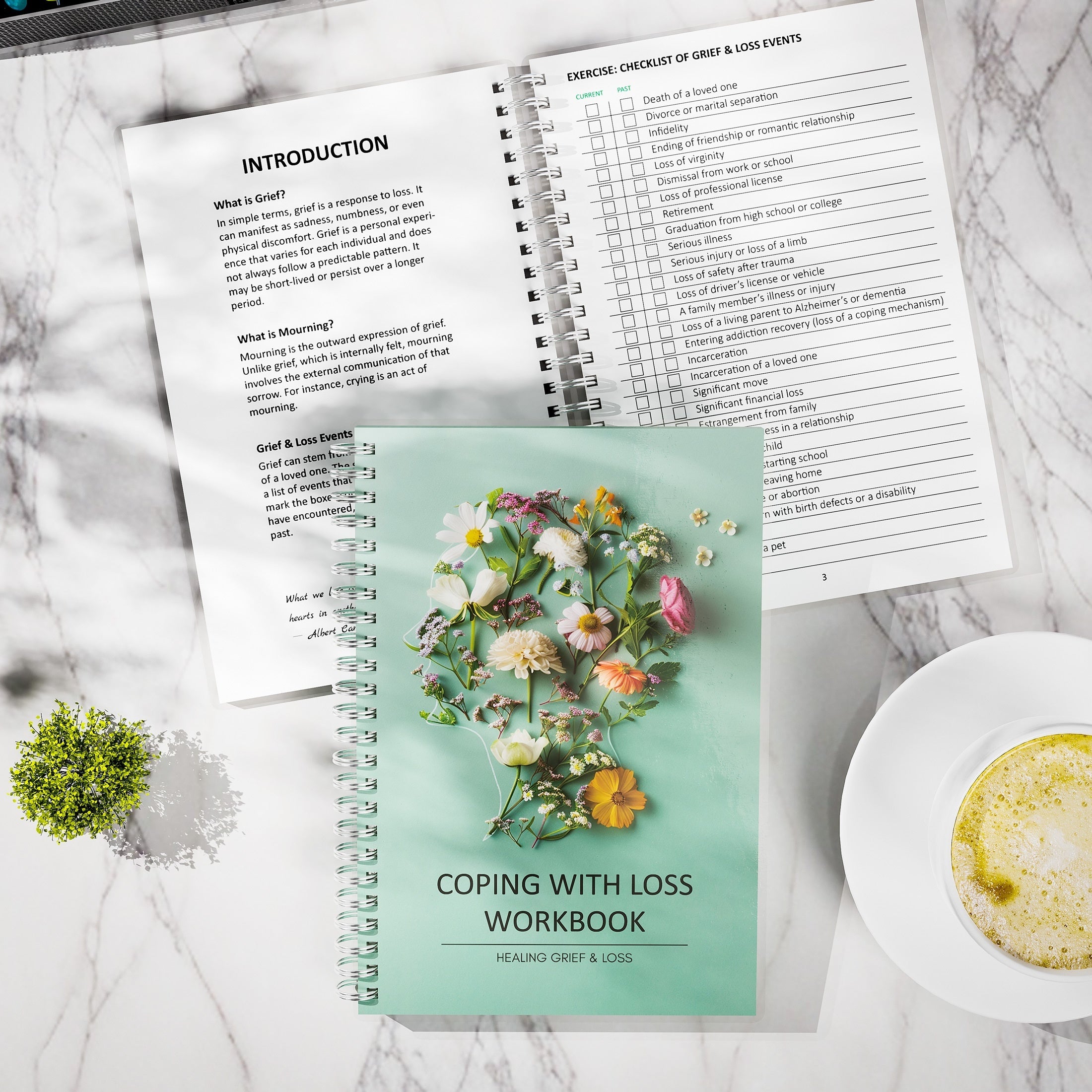 Grief Healing Workbook for Adults Coping with Loss - Guided Journaling